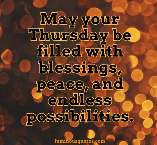 Thursday Blessings
